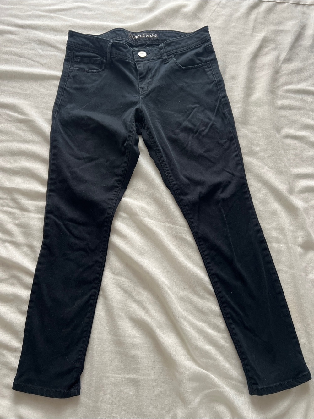 Black Cropped Skinny Jeans - Express